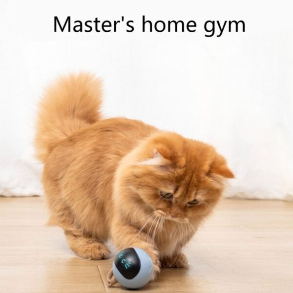 Smart Interactive Cat Toy Colorful LED Self Rotating Pet Ball Toys USB Rechargeable Kitten Automatic Ball 3