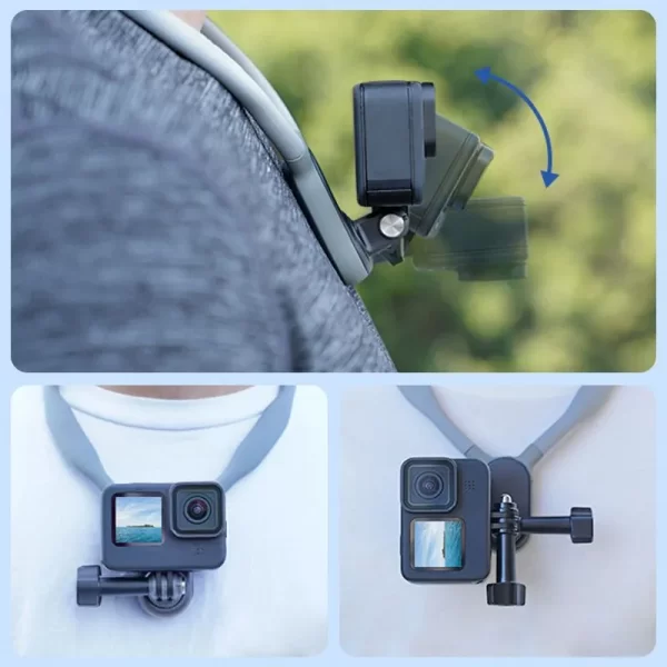 U-foarm Halshâlder Mount foar sportkamera Wearbere magnetyske POV-hals Selfie Holder foar GoPro Hero 1