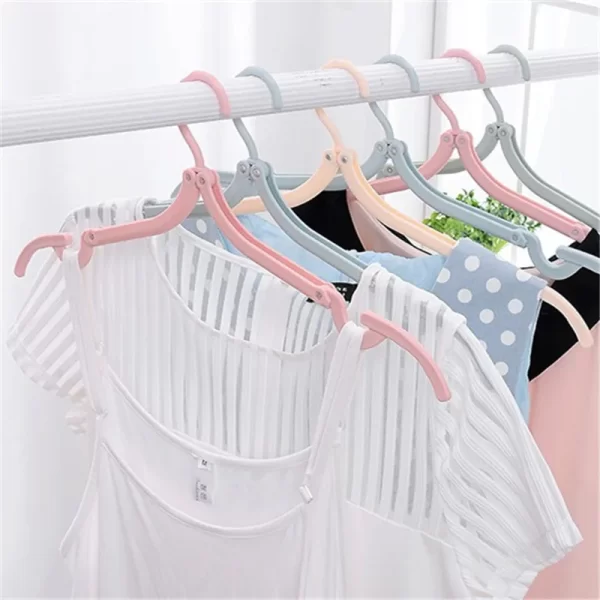 Portable Clothes Hanger Travel Hanger Folding Cloth Hanger Closet Organizer Hanger For Clothes Drying Rack Wardrobe 1