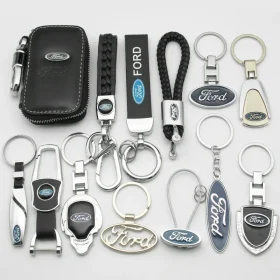 Para Ford Focus 2 3 1 MK2 MK3 MK1 Fiesta Ranger Mondeo Fusion Kuga Metal/cuero coche Logo llavero accesorios - image 6