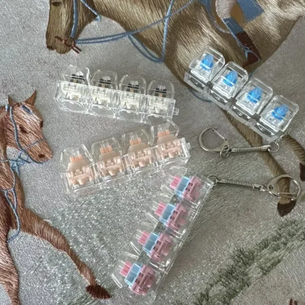 Nuevo DIY teclado Fidget llavero teclas botón Keycap Clicker juguete pasar el tiempo alivio estrés pellizco juguete adulto