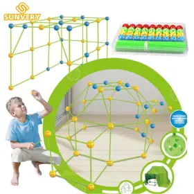 Kids Construction Fortress Building Kit - image 1