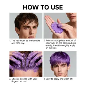 Silver Grey Hair Color Wax - image 4