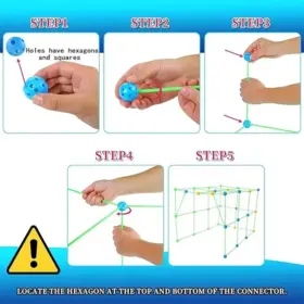 Kids Construction Fortress Building Kit - image 4